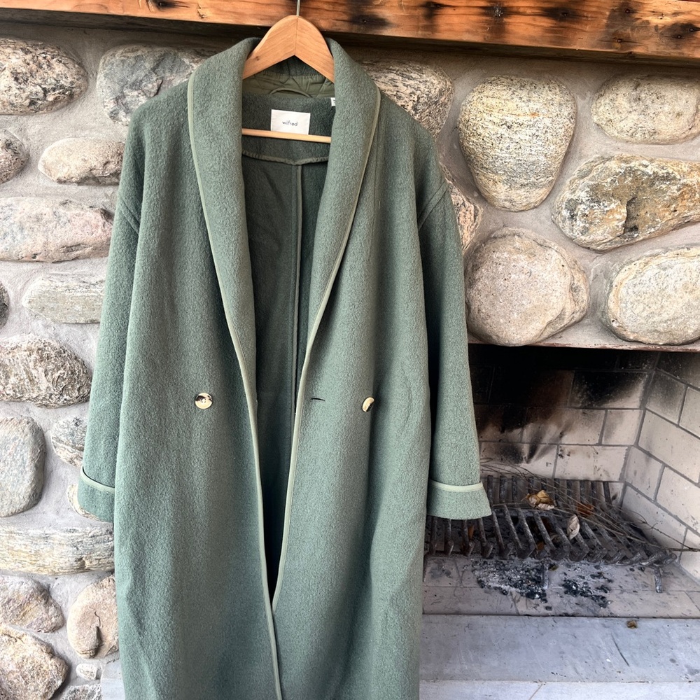 Aritzia Wilfred Merino Wool Cocoon Coat